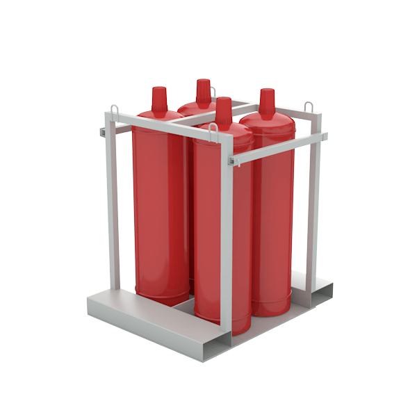 контейнер (палета) для 4 кислородных газовых баллонов фото