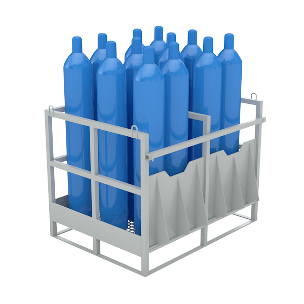 контейнер (палета) для 36 кислородных газовых баллонов фото