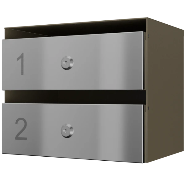 почтовый ящик 2-секционный серии ультра инокс смарт фото