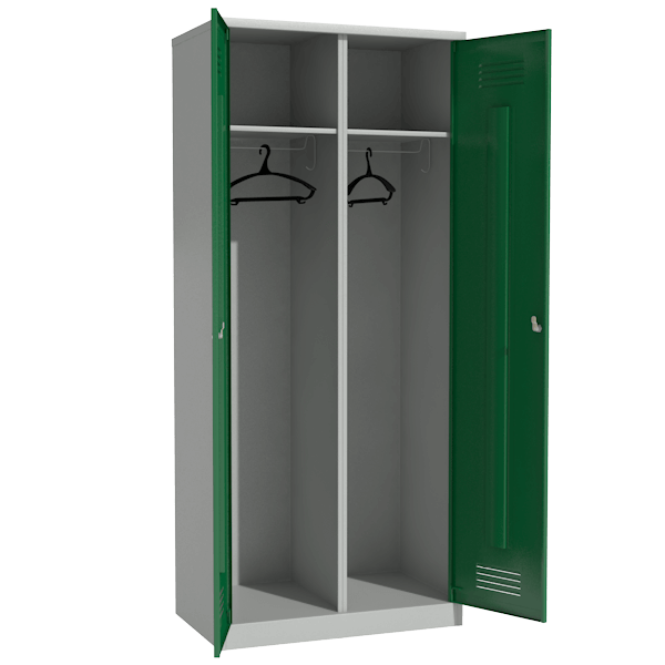 цветной шкаф металлический двухсекционный раздевальный фото
