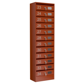 почтовый ящик 12-секционный серия эталон колор с окошком фото
