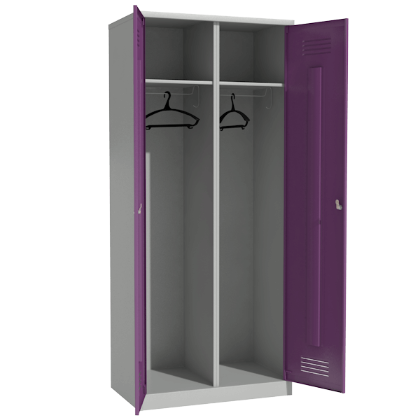 цветной шкаф металлический двухсекционный раздевальный фото