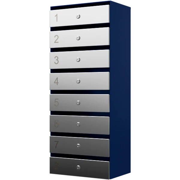 почтовый ящик 8-секционный серия ультра инокс фото