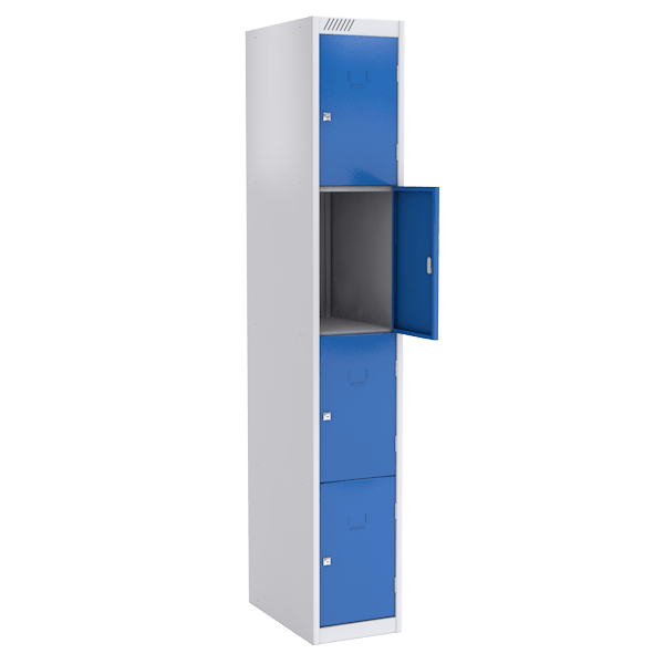 Цветной шкаф для сумок на 4 ячейки