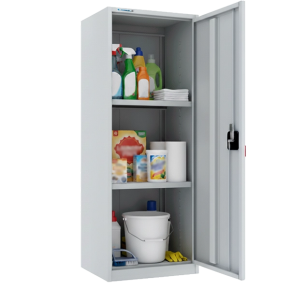 металлический шкаф для хранения хозяйственного инвентаря
