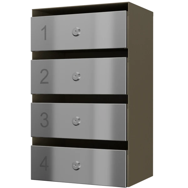 почтовый ящик 4-секционный серия ультра инокс смарт фото