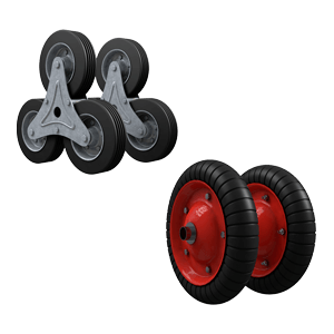 Выбираем колёса для тележек и тачек