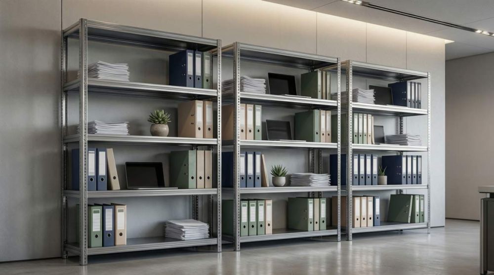 Организация рабочего пространства: преимущества металлических стеллажей