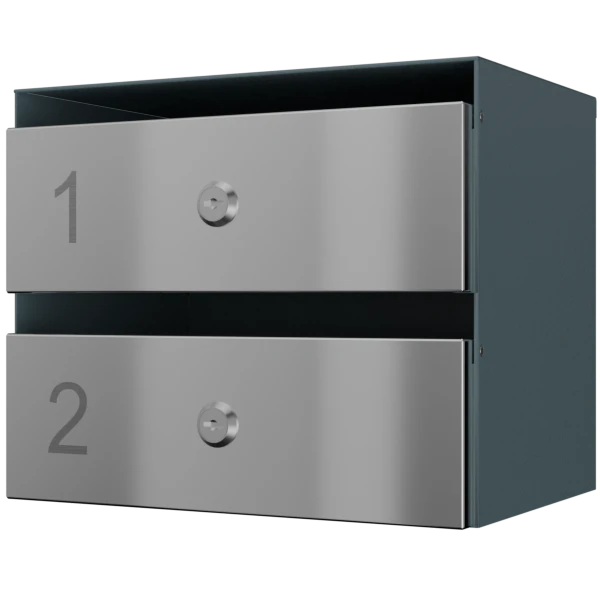 почтовый ящик 2-секционный серии ультра инокс смарт фото