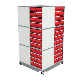 поворотная кассетница кп-01 красные ящики фото