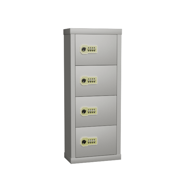 шкаф для хранения мобильных телефонов на 4 ячейки с кодовым замком фото