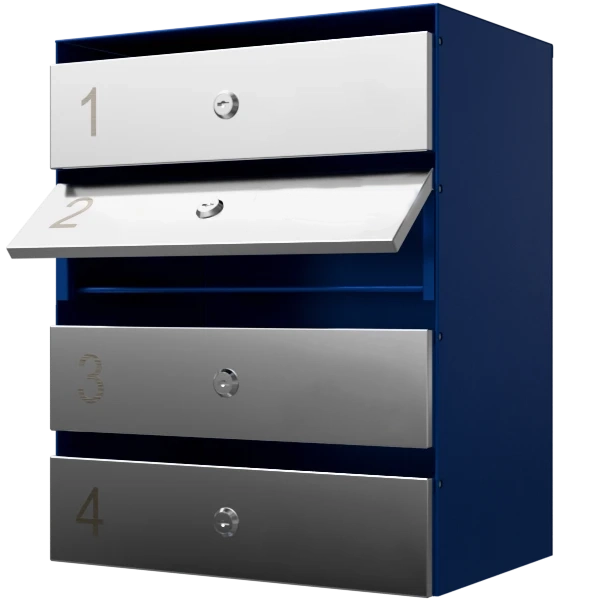 почтовый ящик 4-секционный серия ультра инокс фото