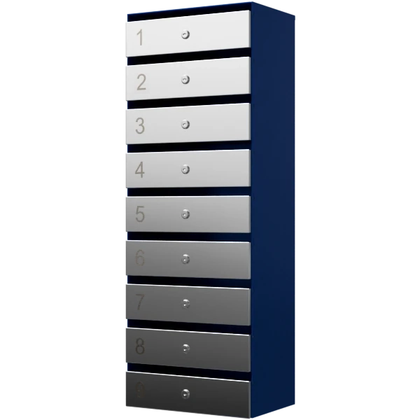 почтовый ящик 9-секционный серия ультра инокс фото