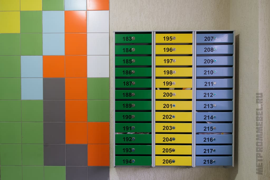 Цветные почтовые ящики от МетПромМебель