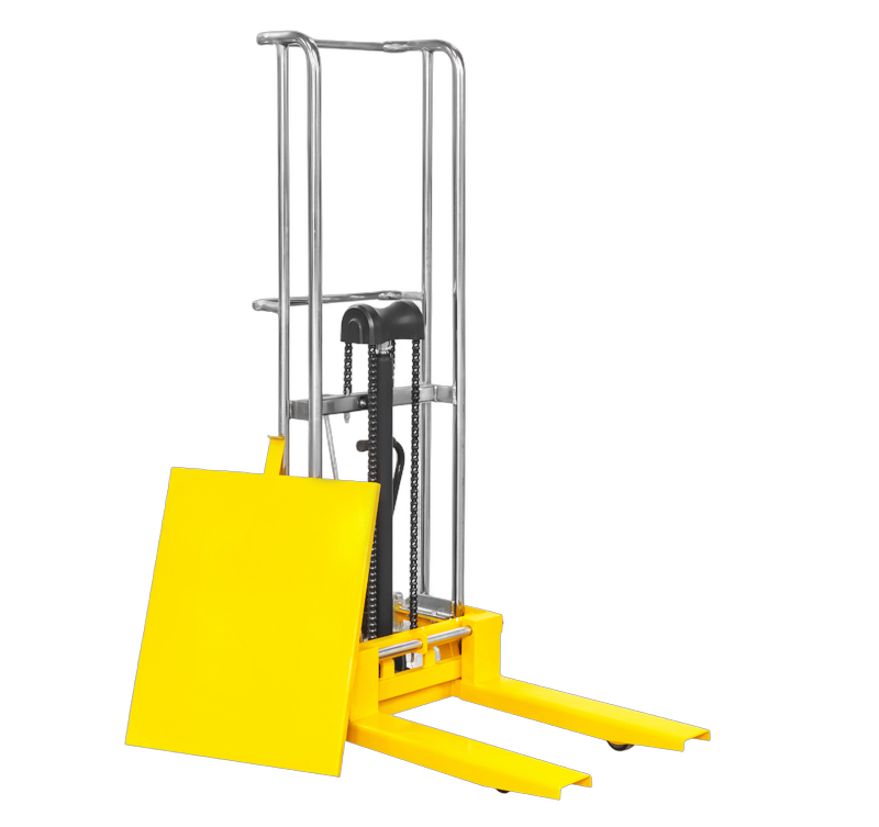 штабелер гидравлический pj4150 (400 кг; 1,5 м; с вилами и площадкой) smartlift