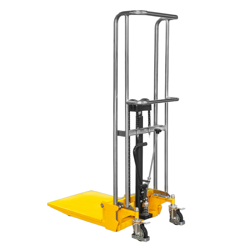 штабелер гидравлический pj4150 (400 кг; 1,5 м; с вилами и площадкой) smartlift