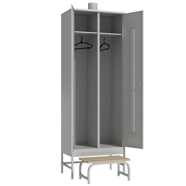 шкаф с принудительной вентиляцией и выдвижной скамьей фото