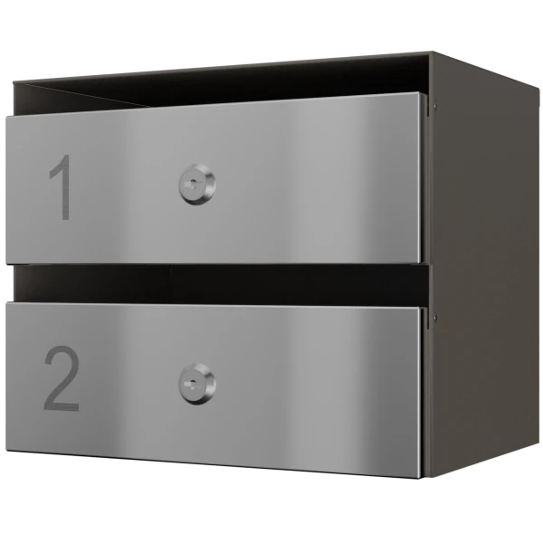 почтовый ящик 2-секционный серии ультра инокс смарт фото