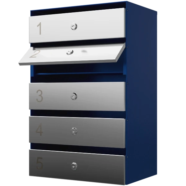 почтовый ящик 5-секционный серия ультра инокс фото