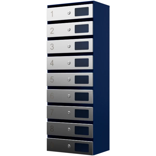 почтовый ящик 9-секционный серия ультра инокс фото