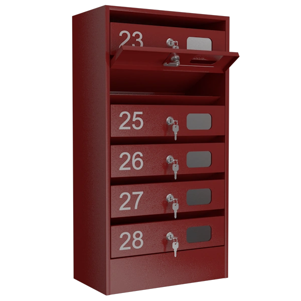 почтовый ящик 6-секционный серия эталон колор с окошком фото