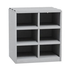 скамья с отделениями под обувь (верх металл)