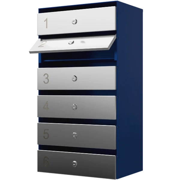 почтовый ящик 6-секционный серия ультра инокс фото