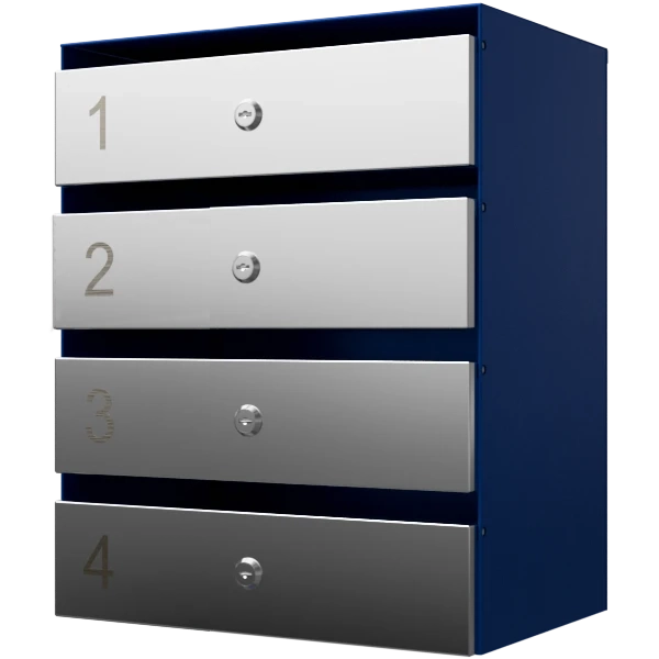 почтовый ящик 4-секционный серия ультра инокс фото