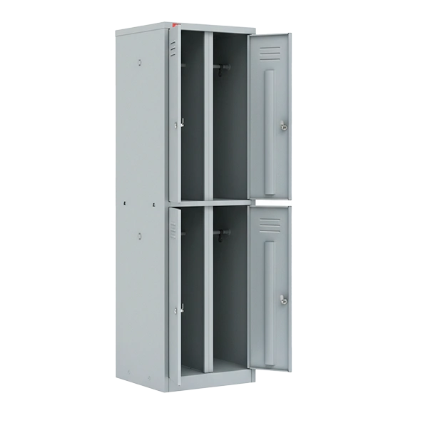 двухсекционный металлический шкаф для одежды шрм-24 фото