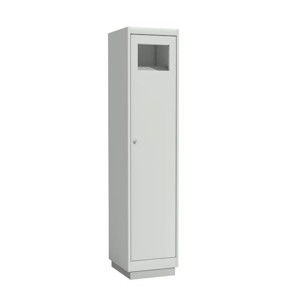 Шкаф одностворчатый для грязной одежды светло-серый (RAL 7035)