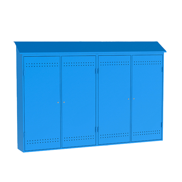 металлический шкаф для рампы о2 (2x5 баллонов) 4000x800x2400 мм фото