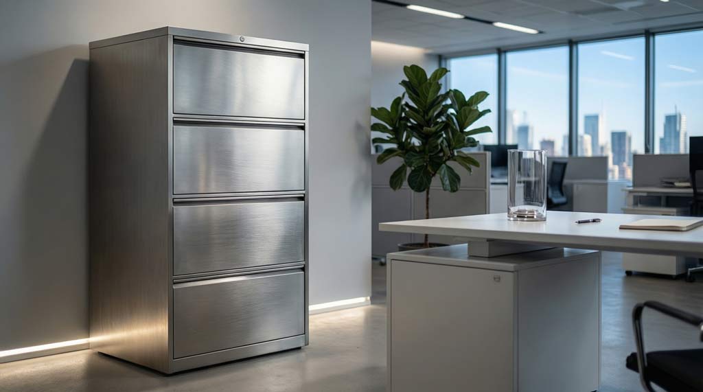 Металлический офисный шкаф