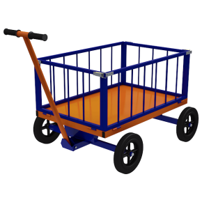 тележка с поворотной осью и трубчатыми бортами тпоб 2 т фото