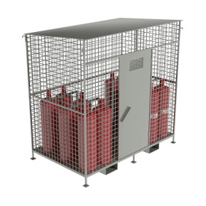 хранилище для 12 пропановых баллонов оцинкованное фото