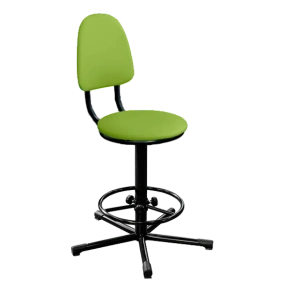 кресло на винтовой опоре светло-зеленое кр02 каркас черный фото