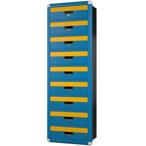 встраиваемый почтовый ящик на 9 квартир серия евро фото