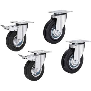 комплект литых резиновых колес диаметром 160 мм фото