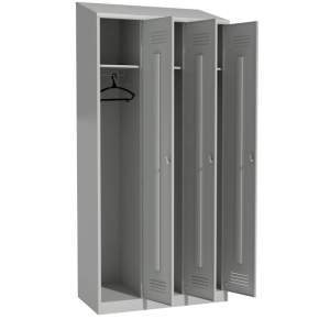 шкаф для раздевания металлический с перфорированными дверьми фото