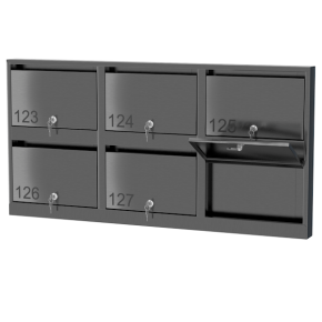 почтовый ящик из нержавеющей стали серии слим 2x3 фото