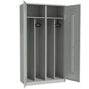 шкаф для одежды в раздевалку на 2 отделения фото