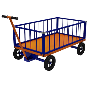 тележка с поворотной осью и трубчатыми бортами тпоб 5 т фото