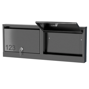 почтовый ящик из нержавеющей стали серии слим 1x2 фото