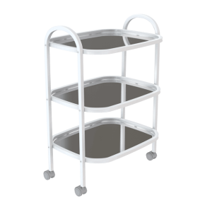 стол медицинский инструментальный 3-полочный с полками из нержавеющей стали фото