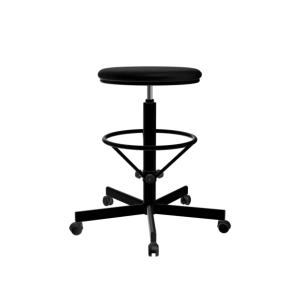 табурет с усиленной опорой для ног черный т03/к каркас черный фото