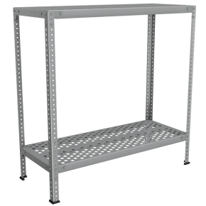 стеллаж из нержавеющей стали с перфорированными полками 1000x1000x400 фото