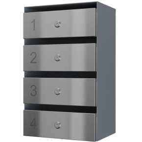 почтовый ящик 4-секционный серия ультра инокс смарт фото