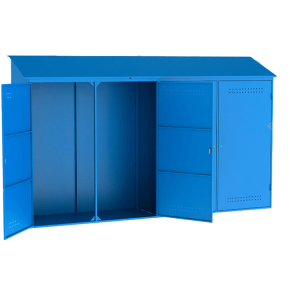 металлический шкаф для рампы о2 (2x5 баллонов) 4000x800x2400 мм фото