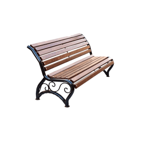 скамейка на металлическом каркасе фото