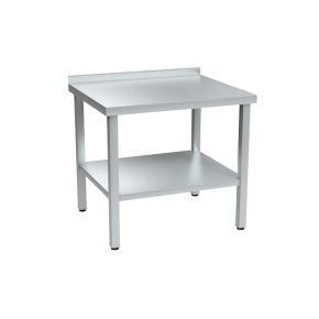 стол пристенный из нержавейки с бортом 870x950x800 фото