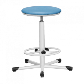 табурет на винтовой опоре т02 синий фото